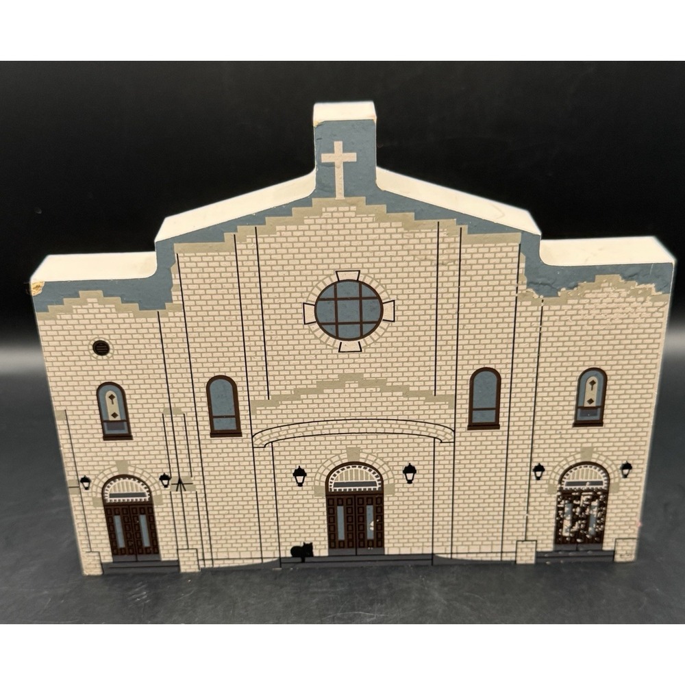 Vintage 96 The Cats Meow Decorative Shelf Sitter St. Joseph's Catholic Church